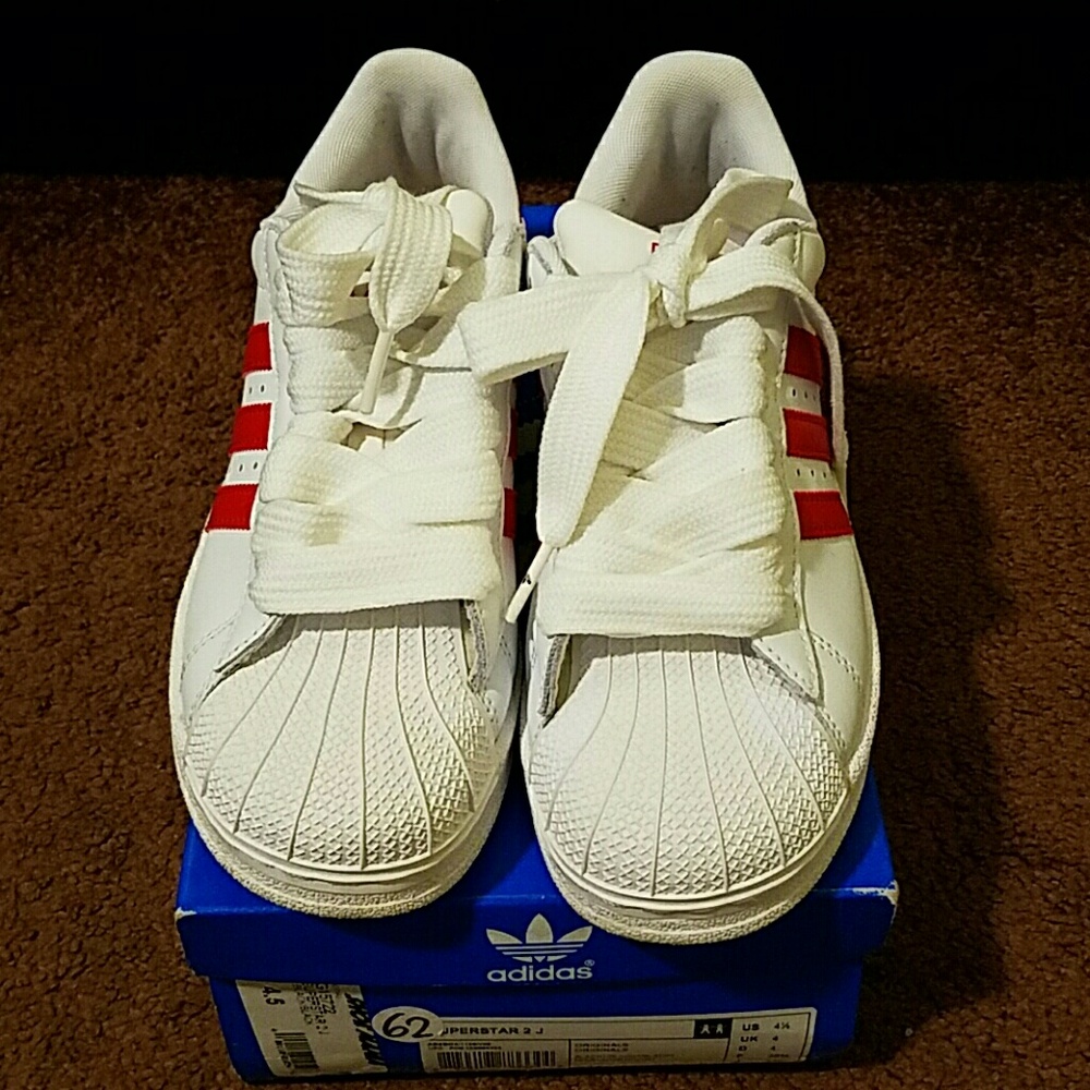adidas White and Red Women's Sneakers